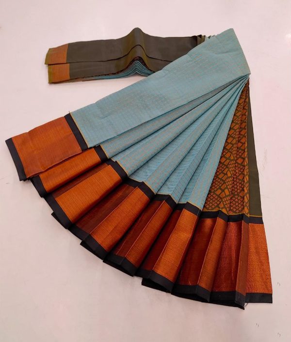 Fancy silk cotton sarees - Image 4