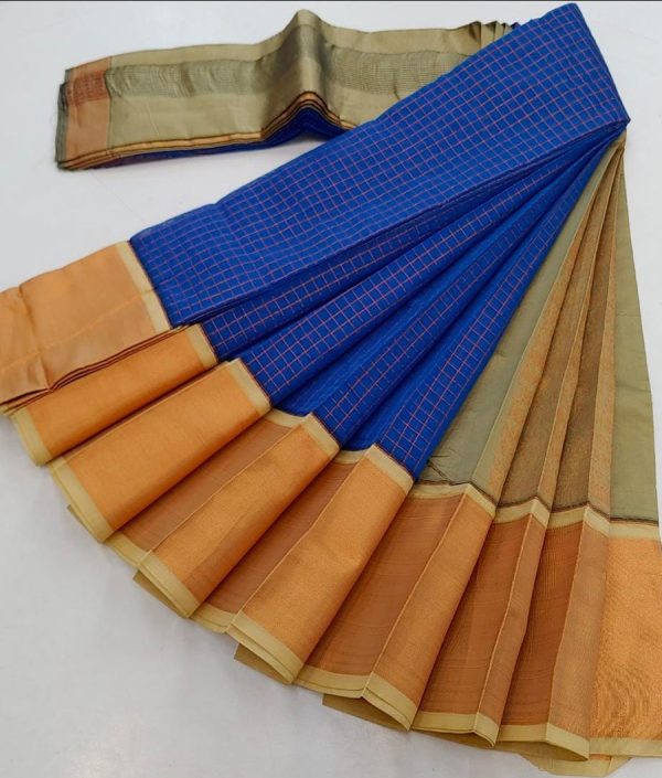 Fancy silk cotton sarees - Image 3