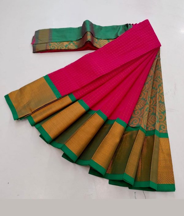 Fancy silk cotton sarees - Image 7