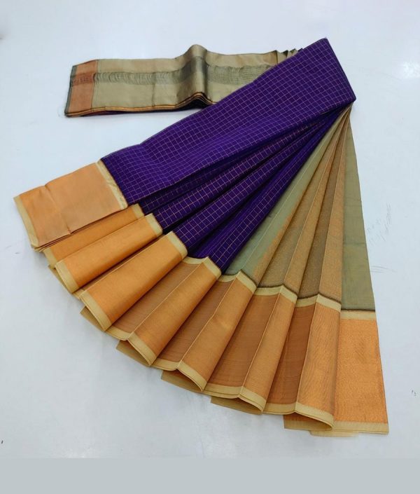 Fancy silk cotton sarees - Image 6