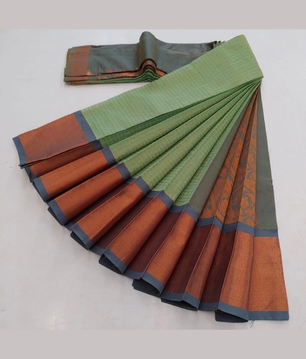 Fancy silk cotton sarees - Image 5