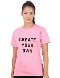 Basic Cotton 160 GSM Half Sleeve Pink Color Customized Ladies T-Shirt || Girl’s T-shirt