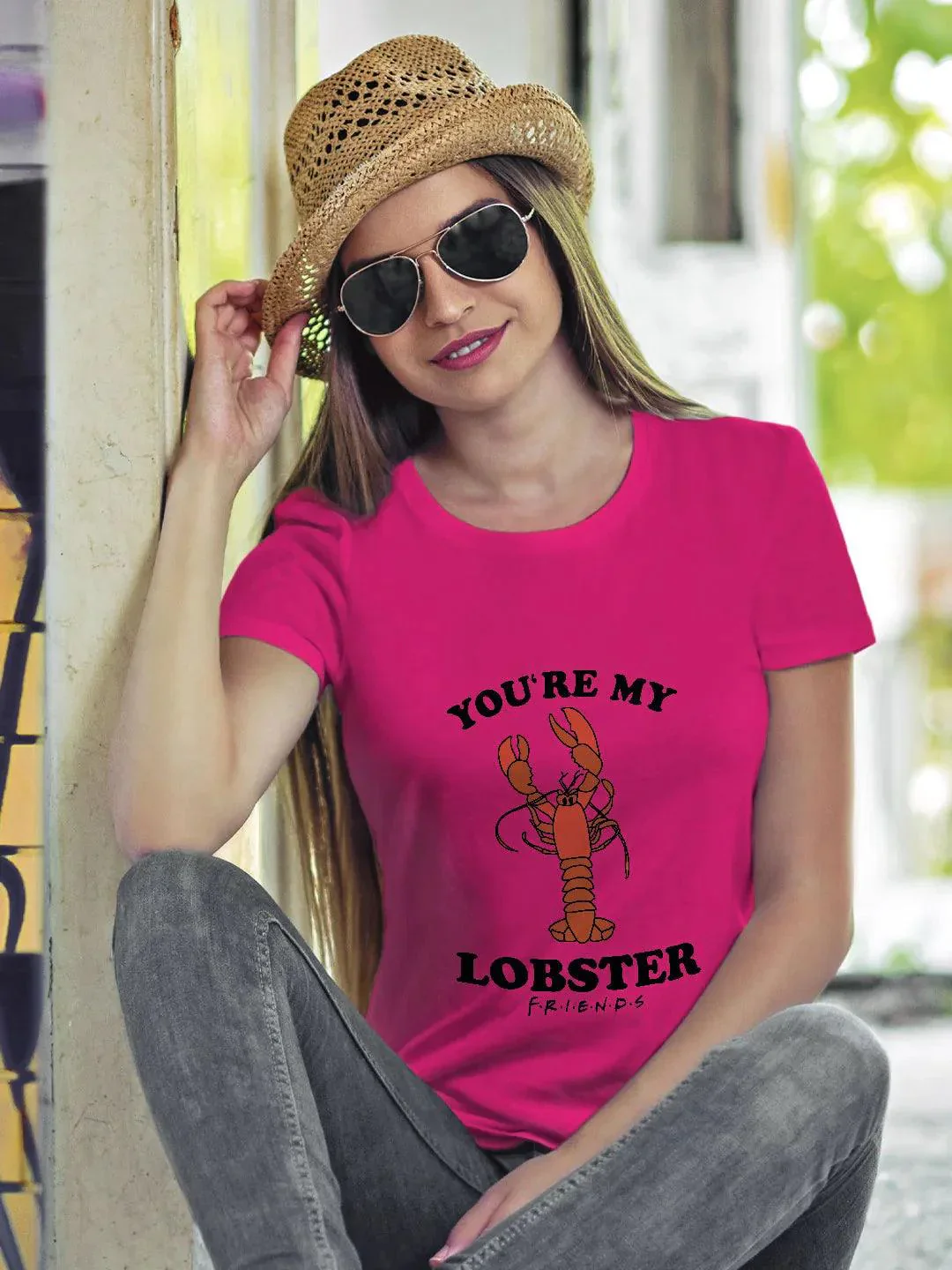 Lobster Shirt Woman You Are My Lobster Friends Clothes Free Shipping Short Sleeve Aesthetic Hipster Y2k Fashion T-Shirt Trend